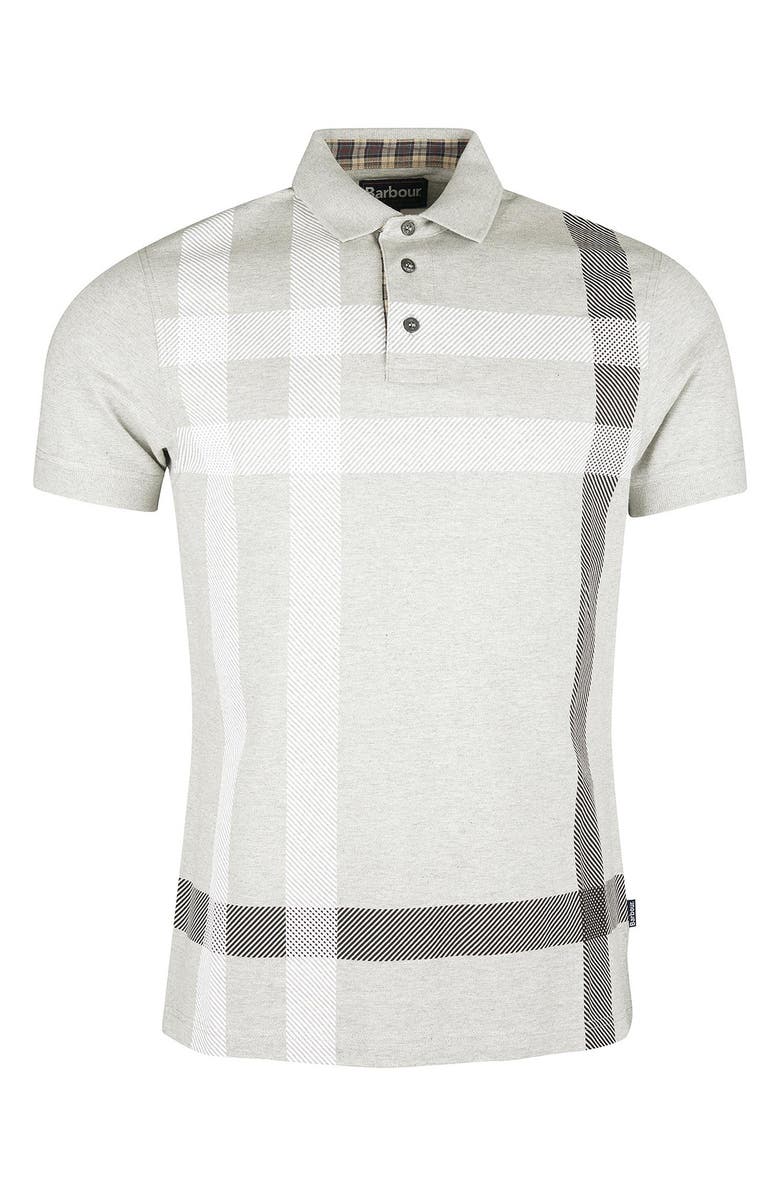 Barbour Blaine Tartan Polo, Alternate, color, Grey Marl