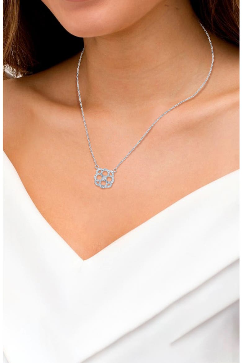 Diamond Medallion Pendant Necklace - 0.33ct., Alternate, color, WHITE