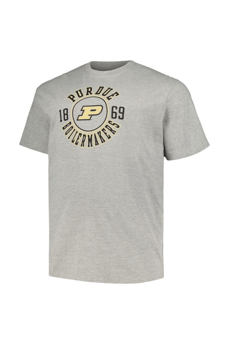 Men's Champion Heather Gray Purdue Boilermakers Big & Tall Circle Logo T-Shirt, Alternate, color, Heather Gray