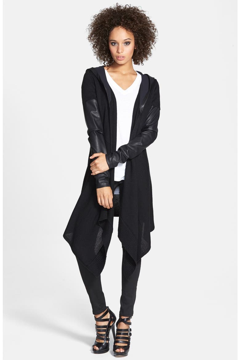 Draped Jacket, Main, color, BLACK