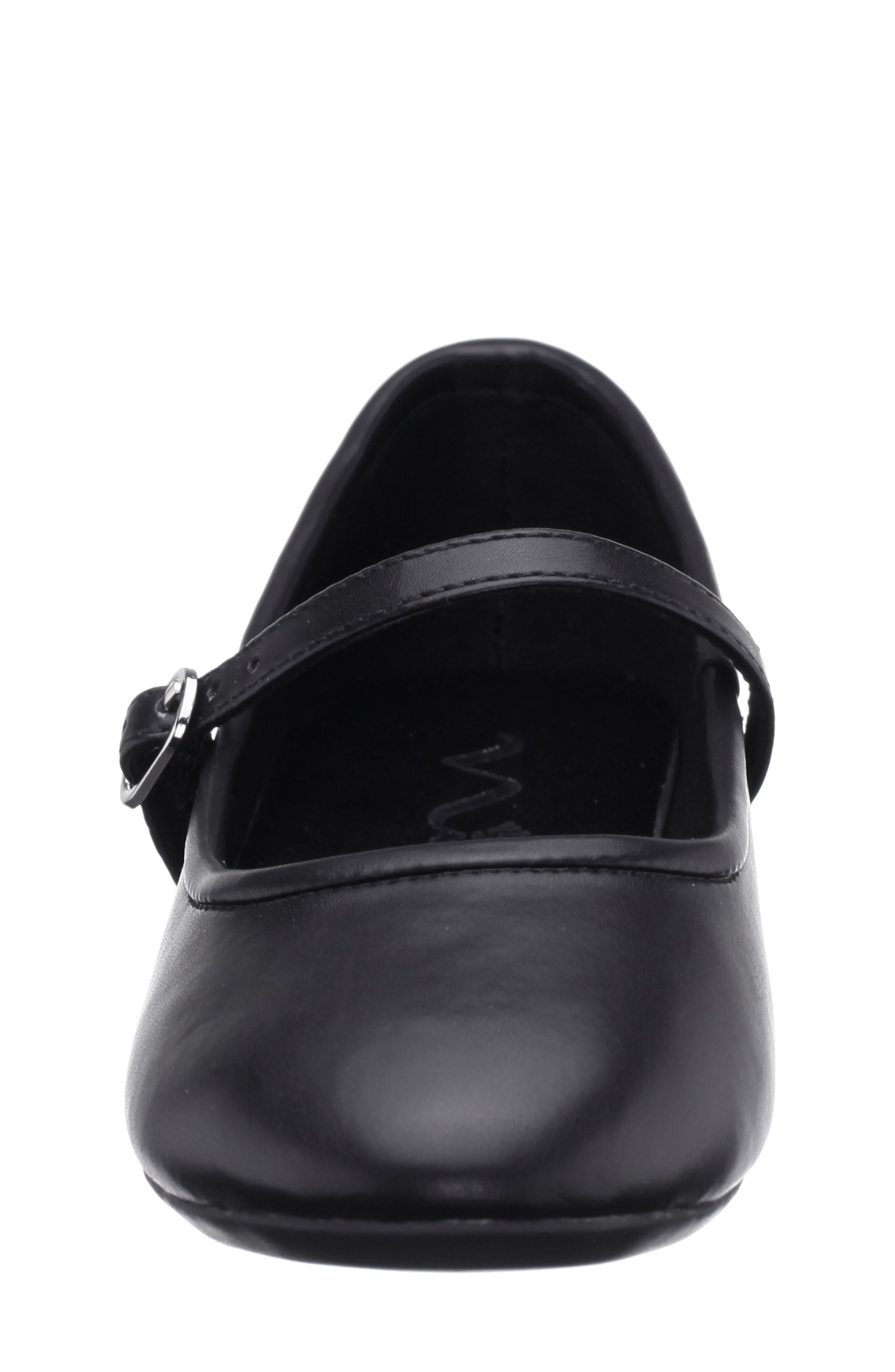 Kids' Nicola Mary Jane Flat, Alternate, color, BLACK SMOOTH