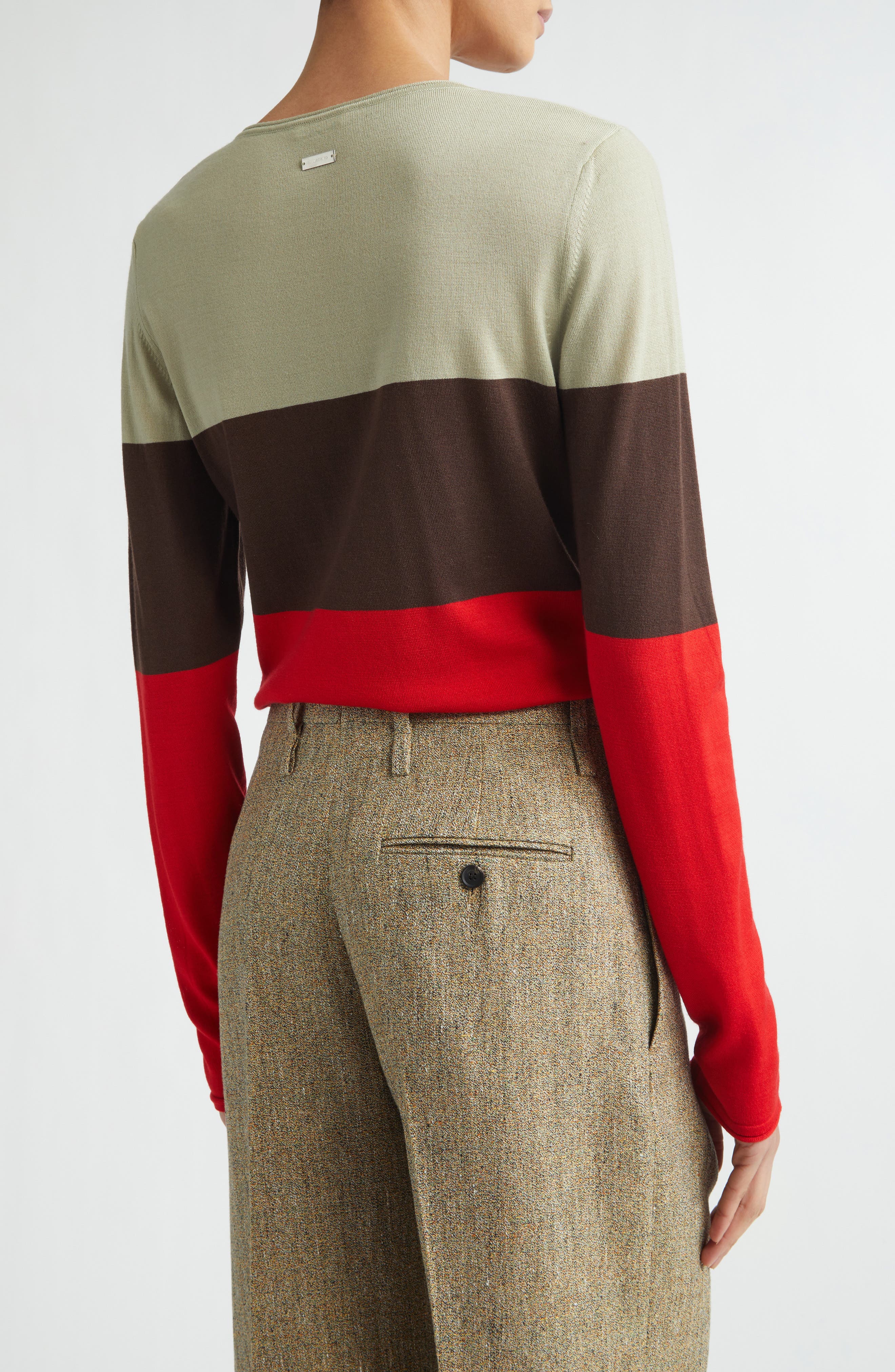 Colorblock Virgin Wool Sweater - image 2