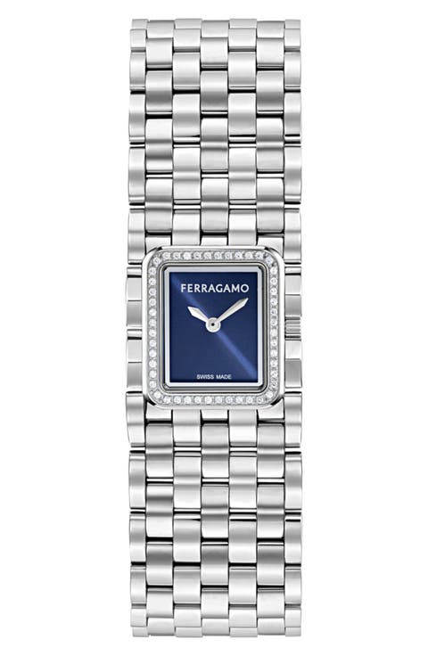Mancette Diamond Bracelet Watch, 18.5mm x 21.5mm