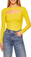 Susana Monaco Cutout Front Long Sleeve Top