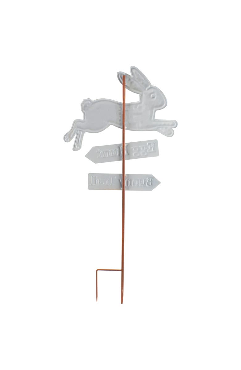 Northlight Easter Egg Hunt and Bunny Trail Outdoor Metal Spring Yard Stake - 25.5", Alternate, color, 