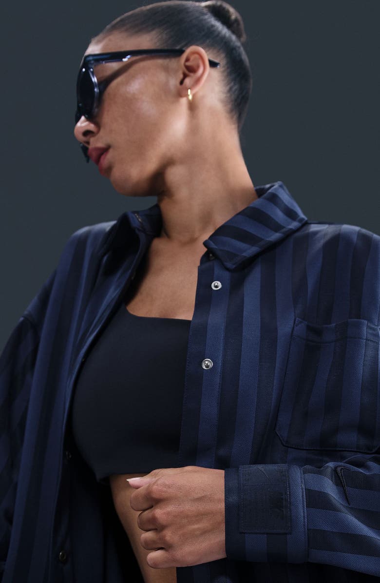 Nike Sportswear Stripe Shirt, Alternate, color, Midnight Navy/ Obsidian