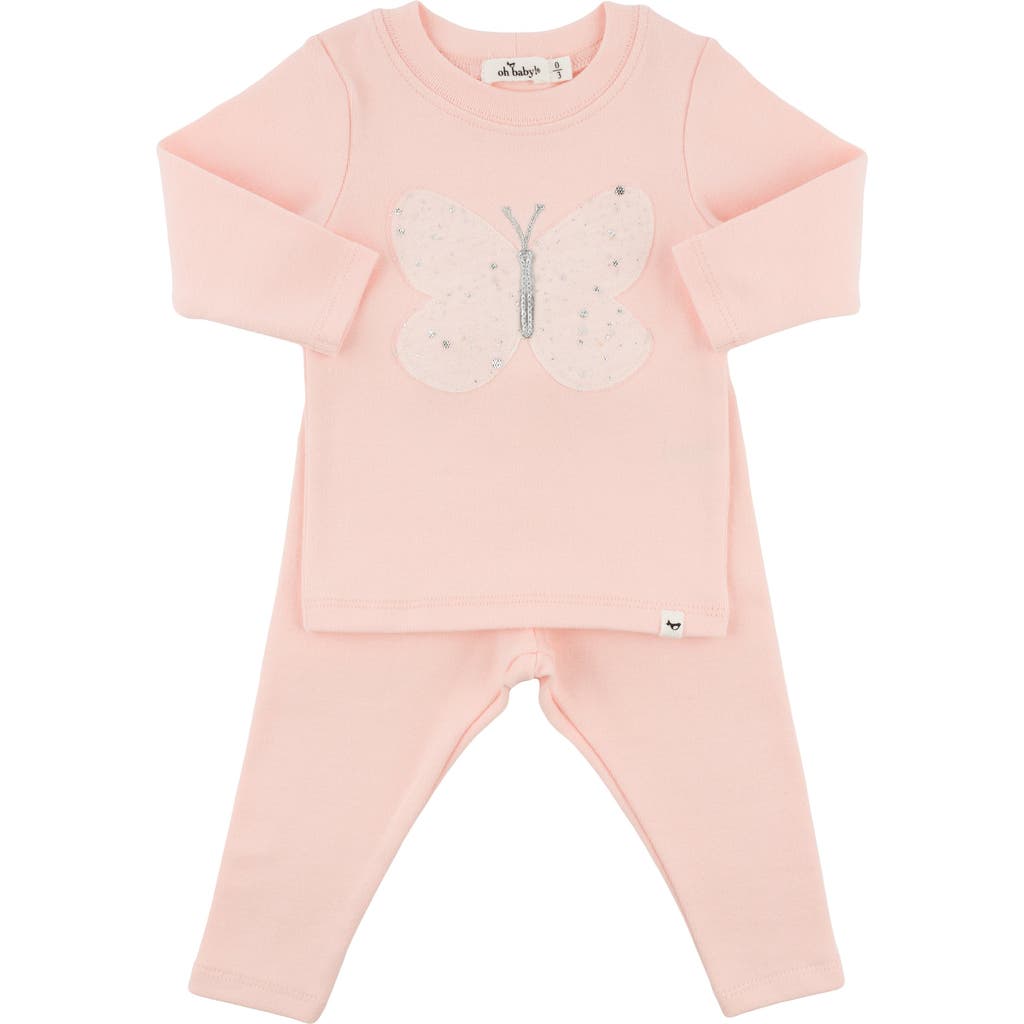 OH BABY OH BABY! BUTTERFLY CREAM/PINK SILVER FLECK TULLE TWO PIECE SET