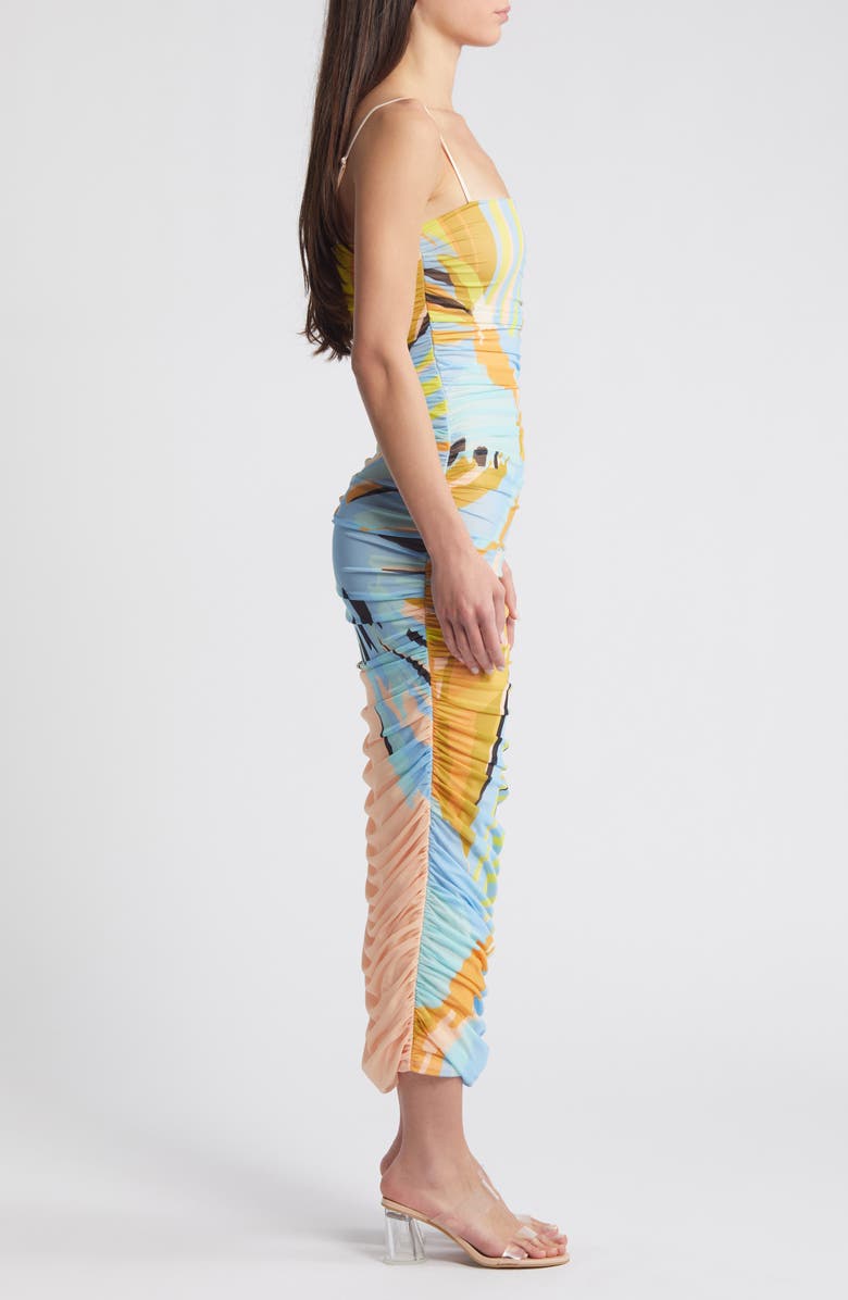 AFRM Hazel Abstract Print Mesh Dress, Alternate, color, 