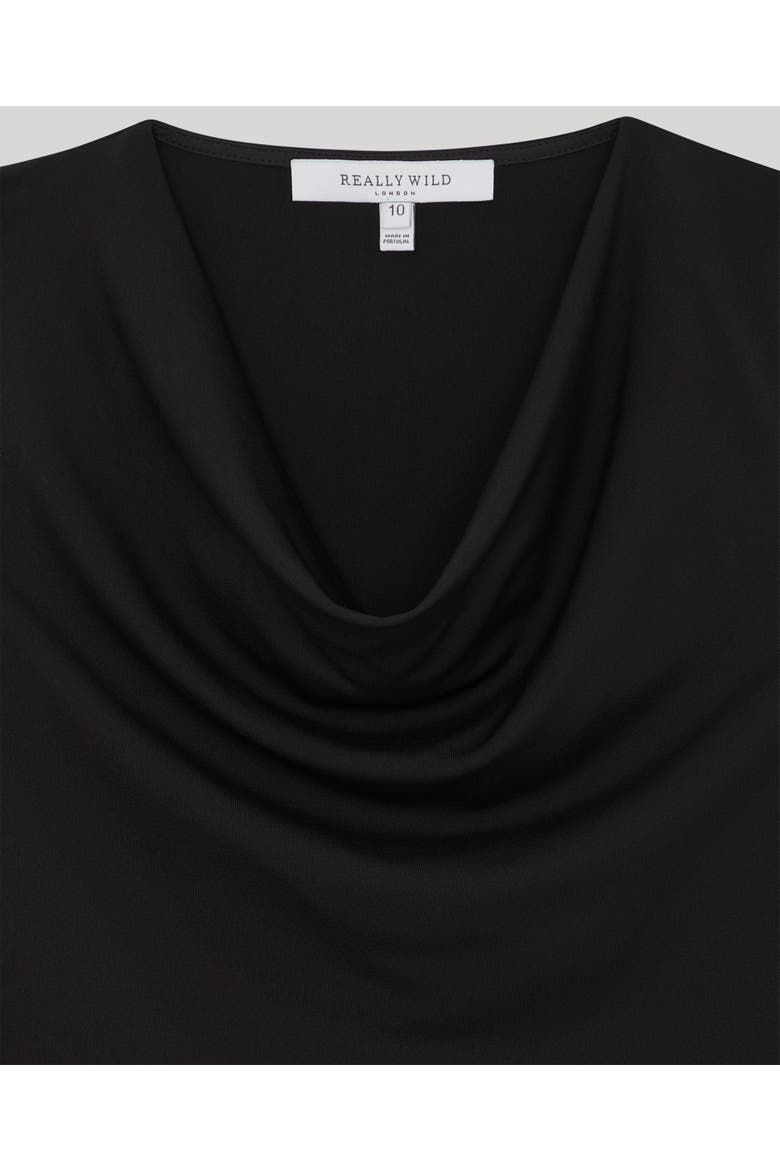 Eton Cowl Neck Blouse, Alternate, color, Black