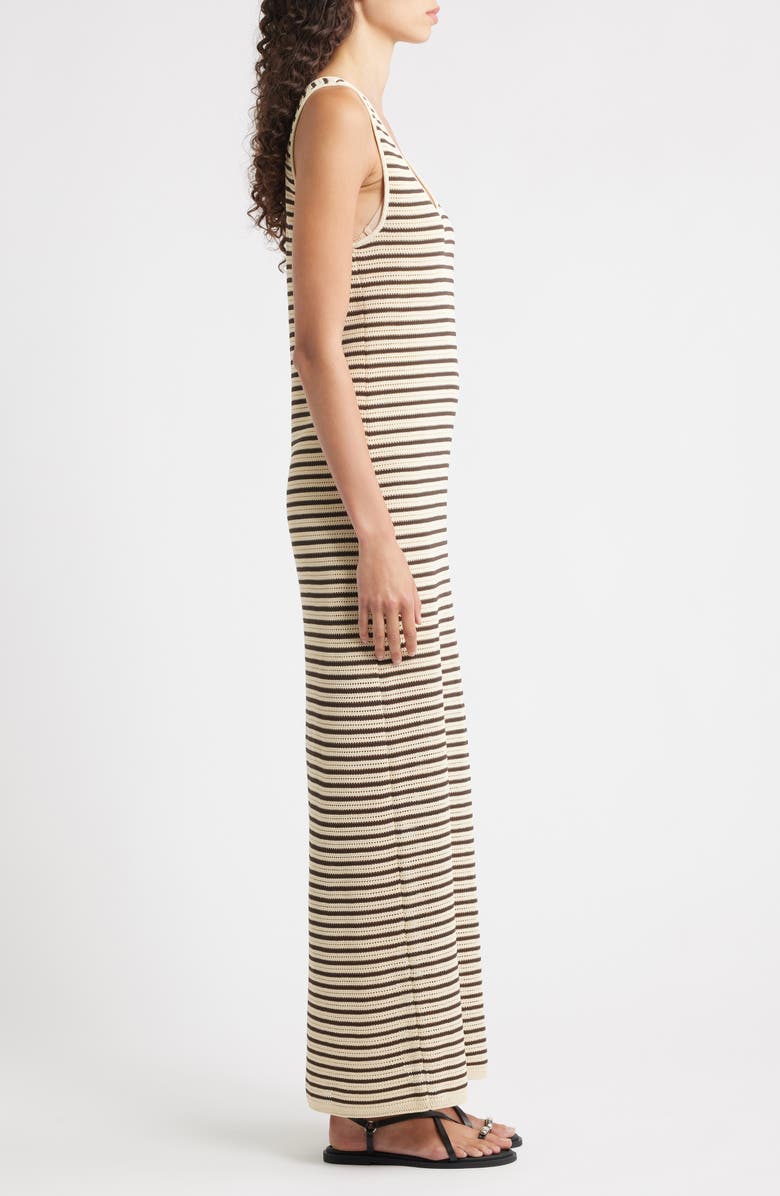 rag & bone Zoey Stripe Open Knit Maxi Tank Dress, Alternate, color, Beige Multi
