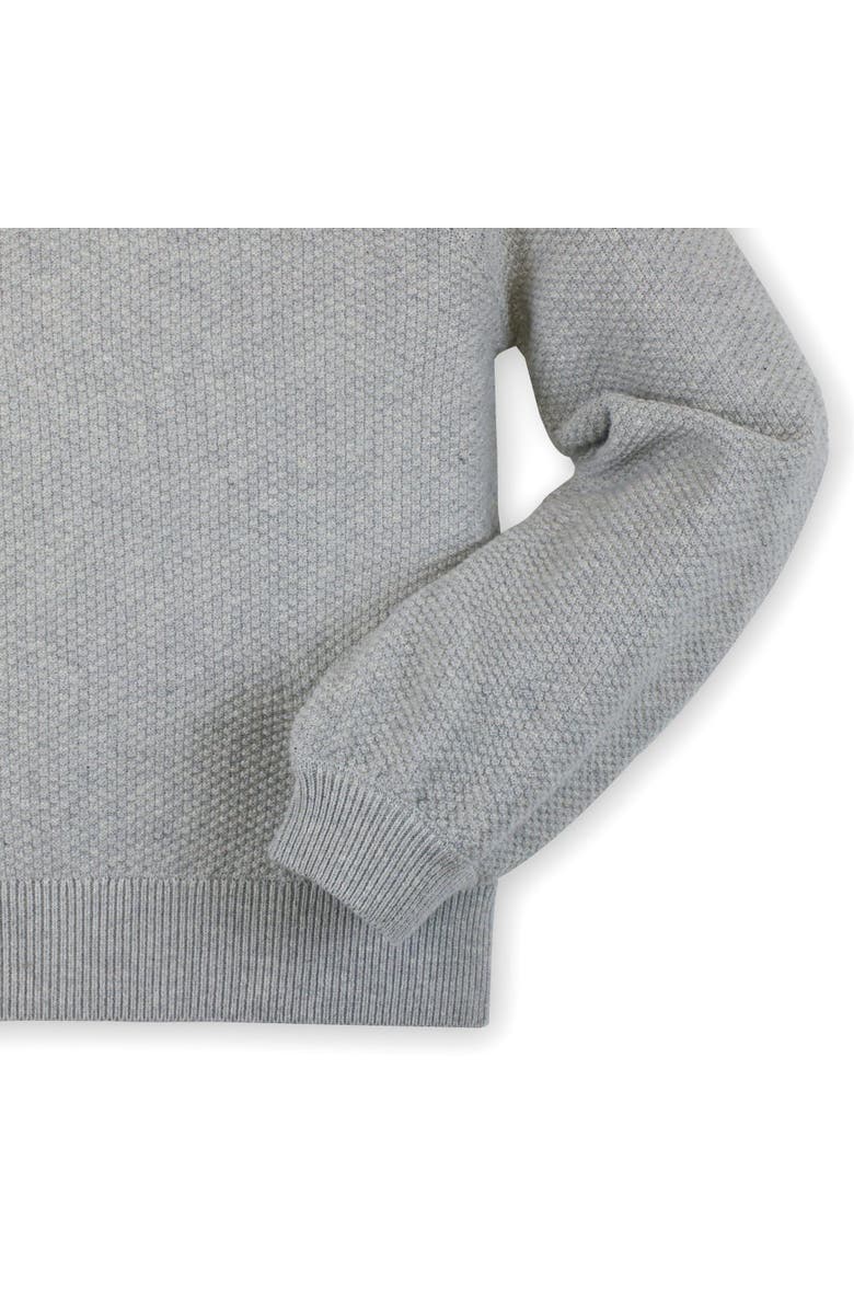 Hope & Henry Baby Girls' Peter Pan Collar Long Sleeve Sweater, Infant, Alternate, color, Gray Heather Texture