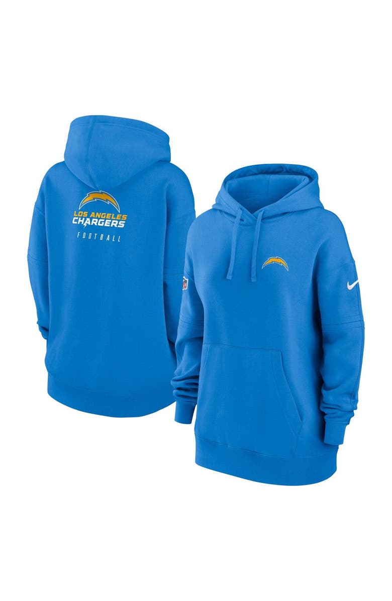 Nike Women's Nike Powder Blue Los Angeles Chargers 2023 Sideline Club Fleece Pullover Hoodie, Main, color, Powder Blue