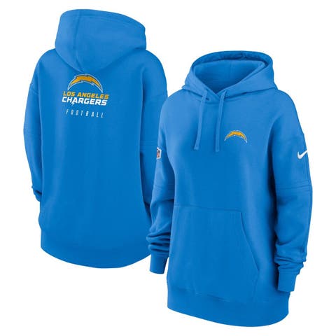 Women's Nike Powder Blue Los Angeles Chargers 2023 Sideline Club Fleece Pullover Hoodie