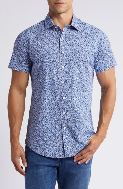 Mount Sealy Floral Short Sleeve Button-Up Shirt