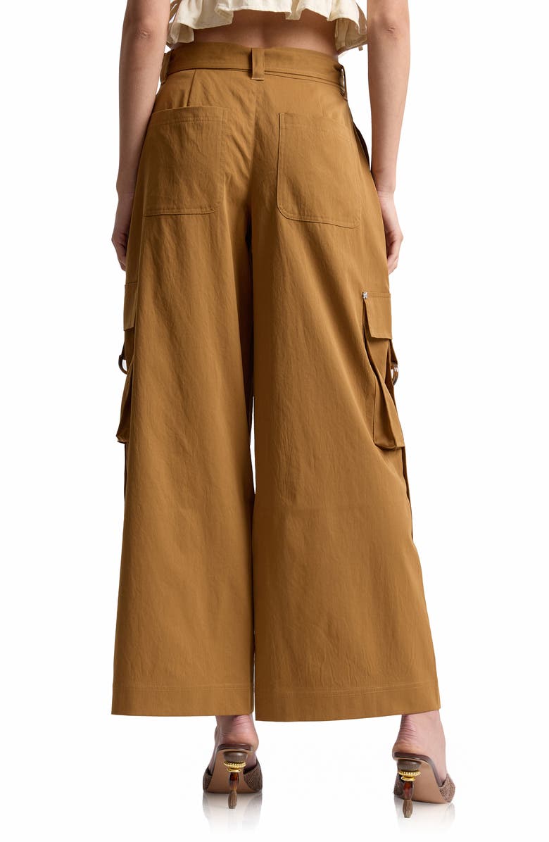 Avec Les Filles Belted Wide Leg Cargo Pants, Alternate, color, Spice