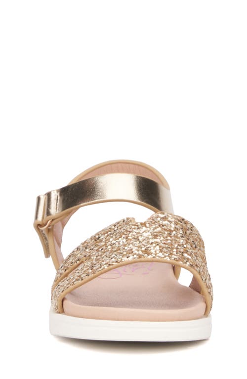 Olivia Miller Kids' Glitter Glow Sandal In Gold