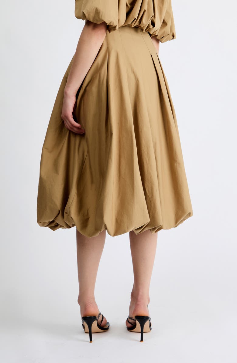Extro & Vert Indie Bubble Hem Midi Skirt, Alternate, color, Toffee