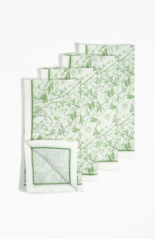 Bond & Grace Inner Garden Society Dinner Napkins In Green