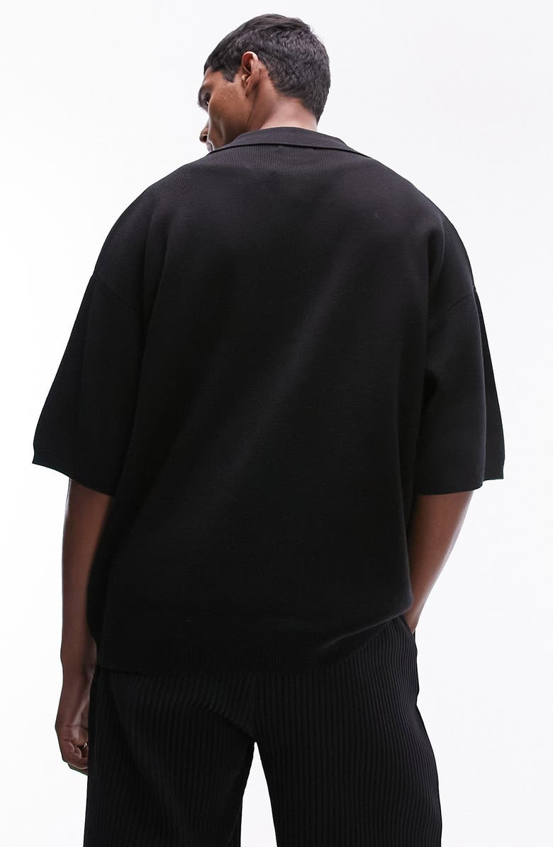 Topman Floral Embroidered Short Sleeve Milano Stitch Camp Shirt, Alternate, color, 