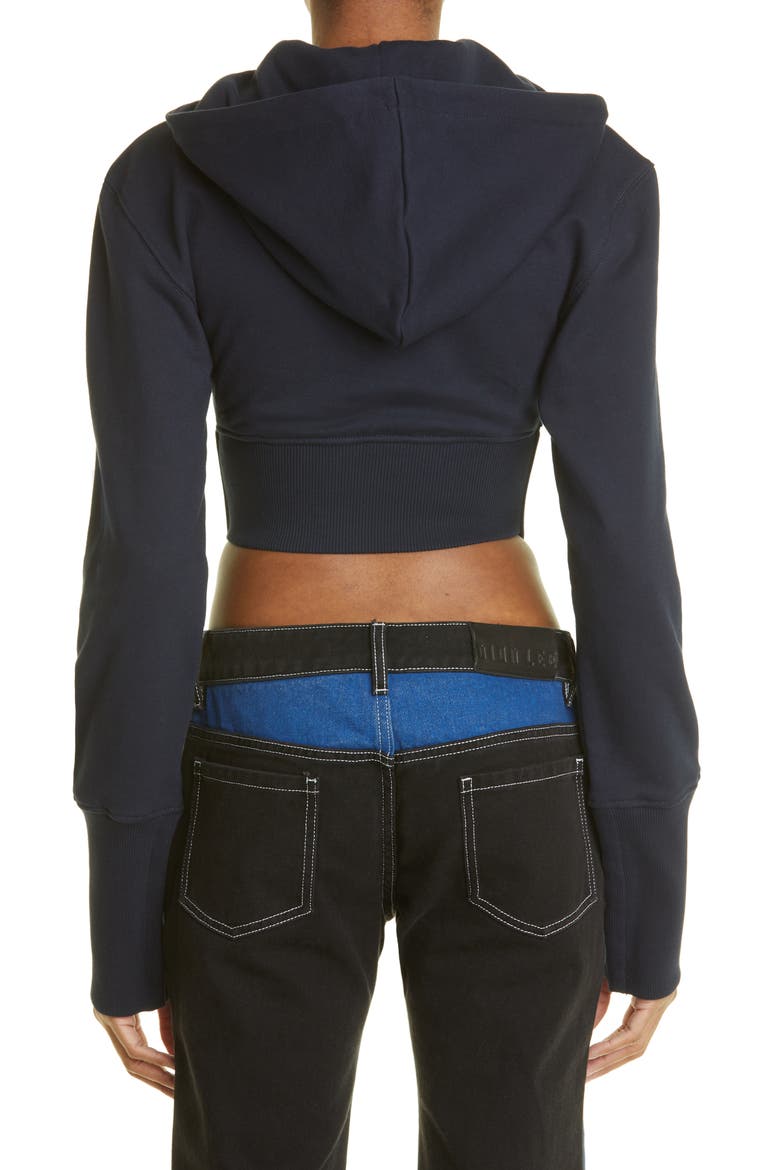 Undercorset Cotton French Terry Hoodie, Alternate, color, NAVY