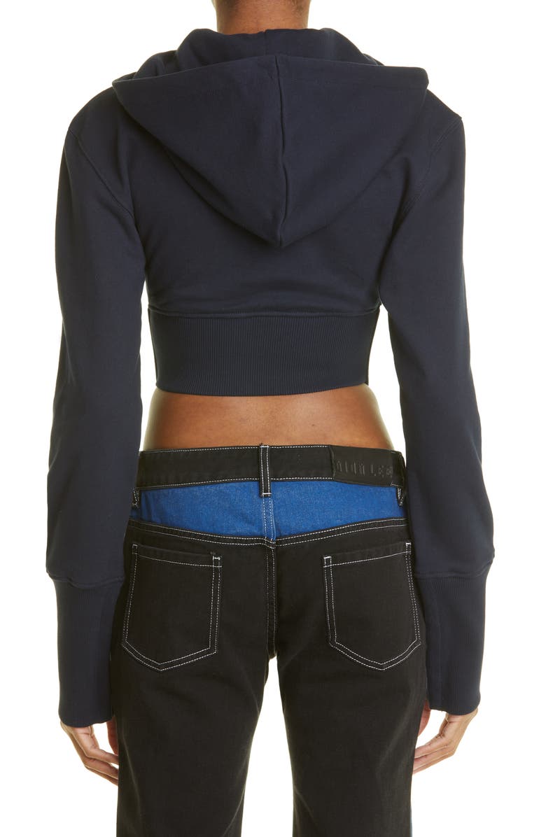 Dion Lee Undercorset Cotton French Terry Hoodie, Alternate, color,