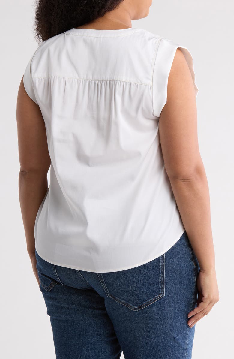 Democracy Ruffle Poplin Tank, Alternate, color, Off White