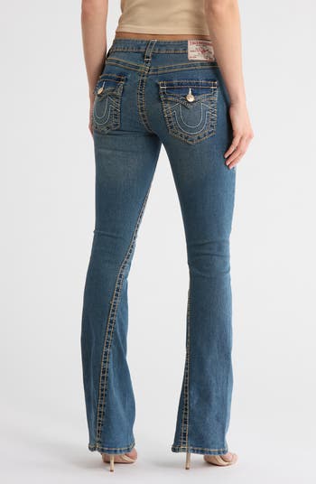 Joey Flap Pocket Mid Rise Flare Jeans