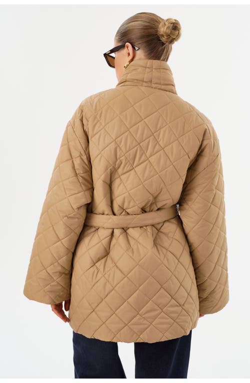 Lamarque Verica Nylon Quilted Jacket In Neutral