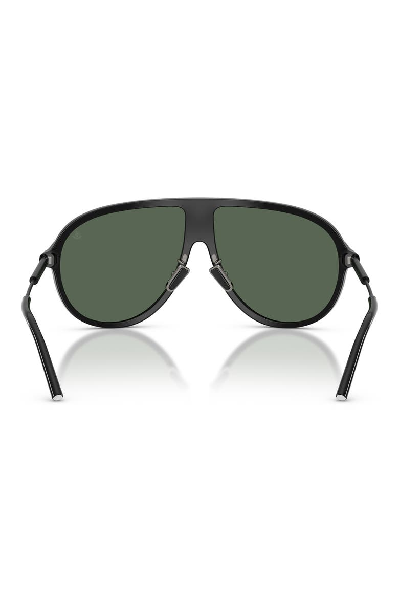 61mm Pilot Sunglasses, Alternate, color, SHINY BLACK / DARK GREEN