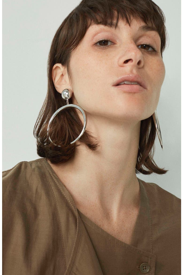 The Factory Drop Earrings, Alternate, color, SILVER