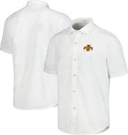 Tommy Bahama Men's Tommy Bahama White Iowa State Cyclones Coconut Point Palm Vista IslandZone Camp Button-Up Shirt