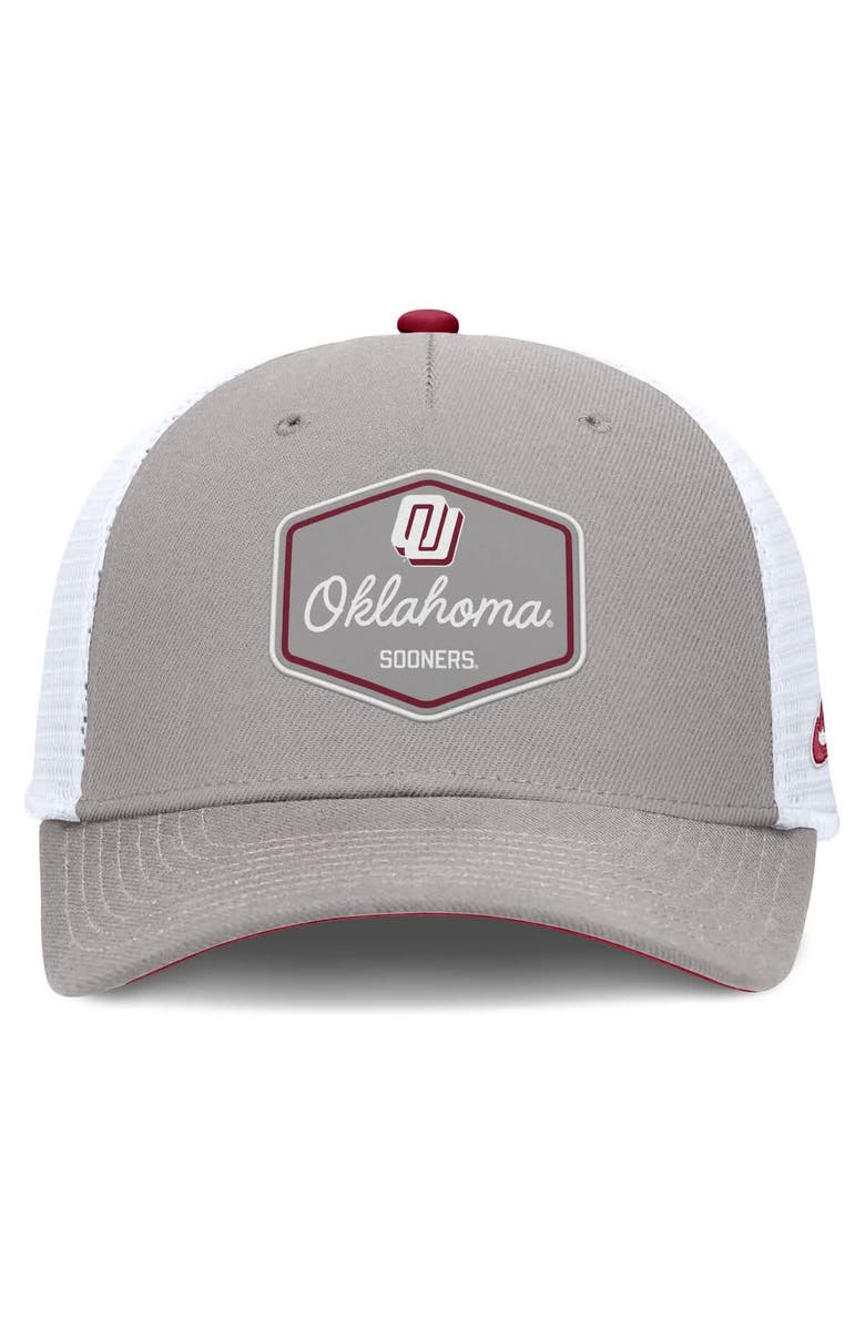 Nike Men's Nike Gray Oklahoma Sooners Rise Legacy Adjustable Trucker Hat, Alternate, color, 