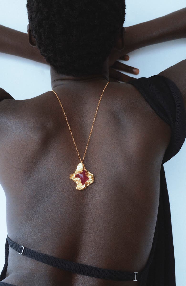 COMPLETEDWORKS Resin Pendant Necklace, Alternate, color, Pink