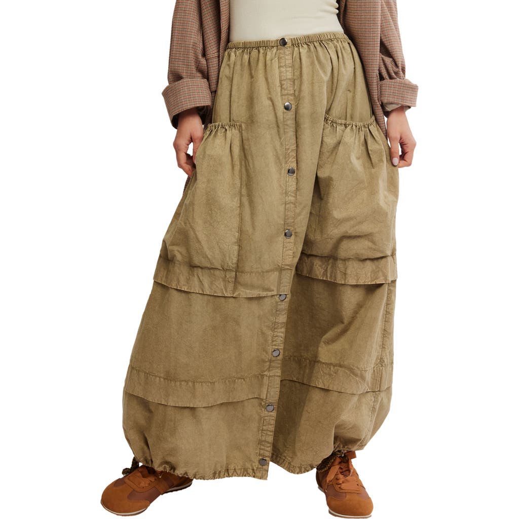 Free People Eloise Cotton Twill Maxi Skirt In Caiman