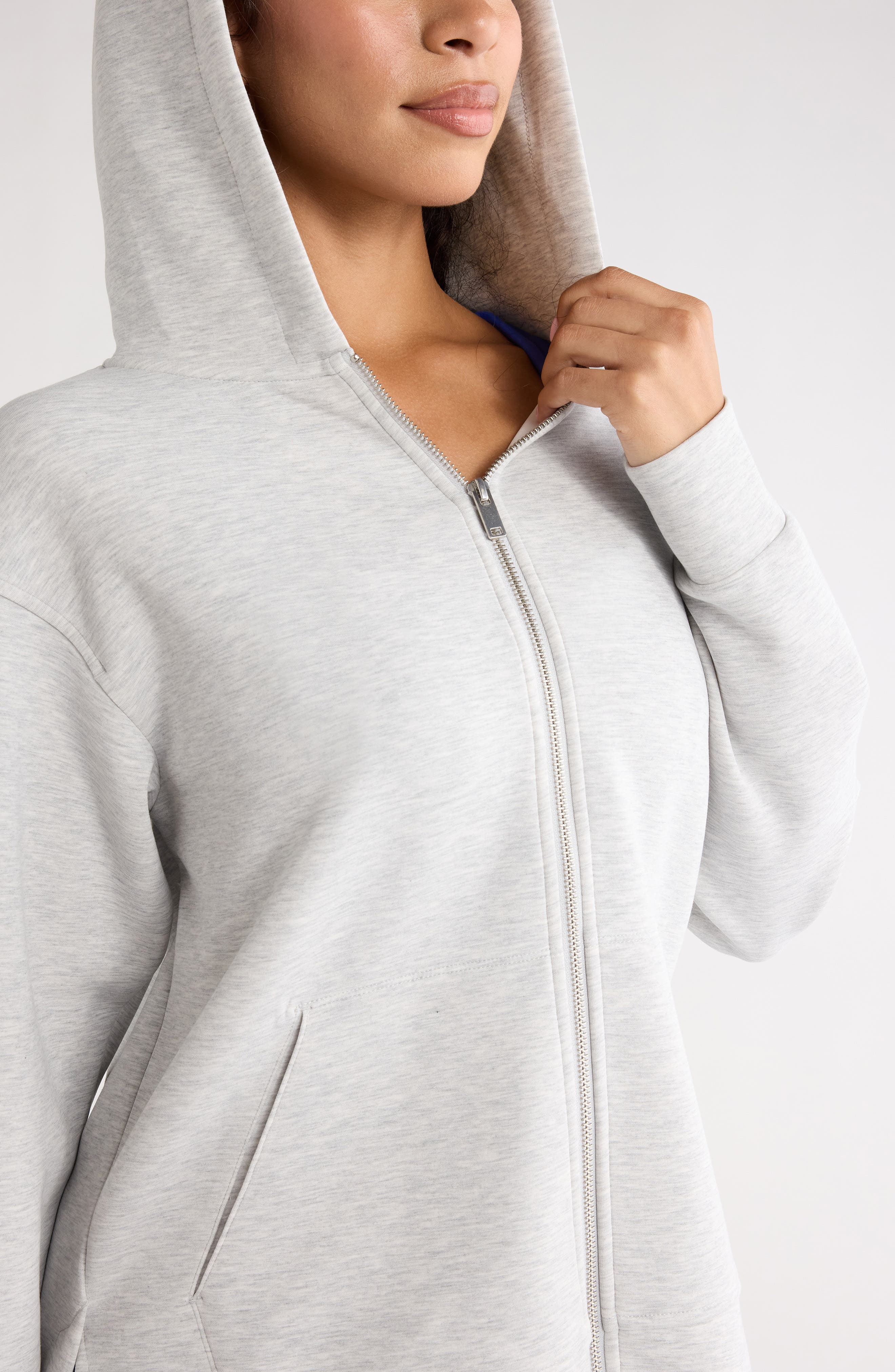 Zella Ultra Luxe Volume Zip Hoodie (Women) | Nordstrom