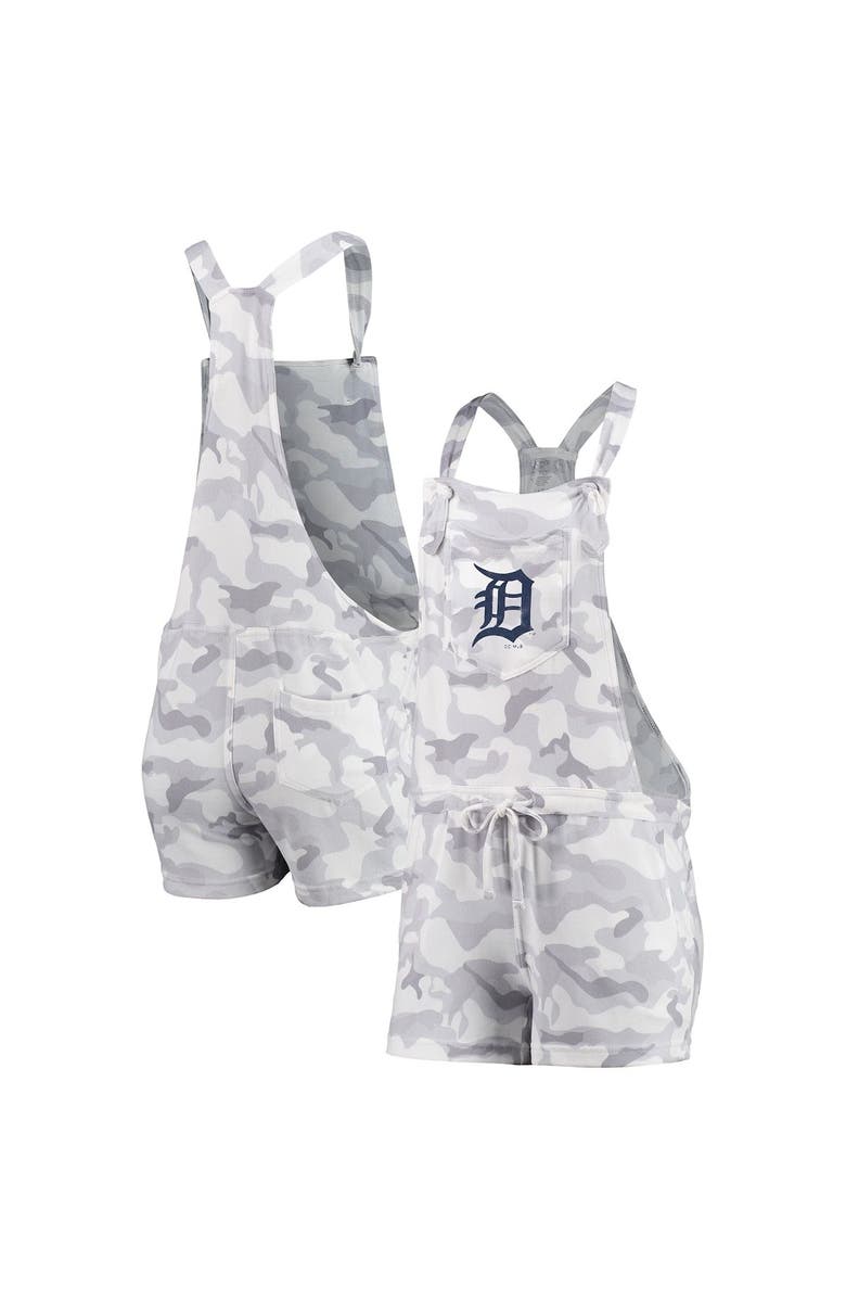 CONCEPTS SPORT Women's Concepts Sport Gray Detroit Tigers Camo Romper Overalls, Alternate, color, 