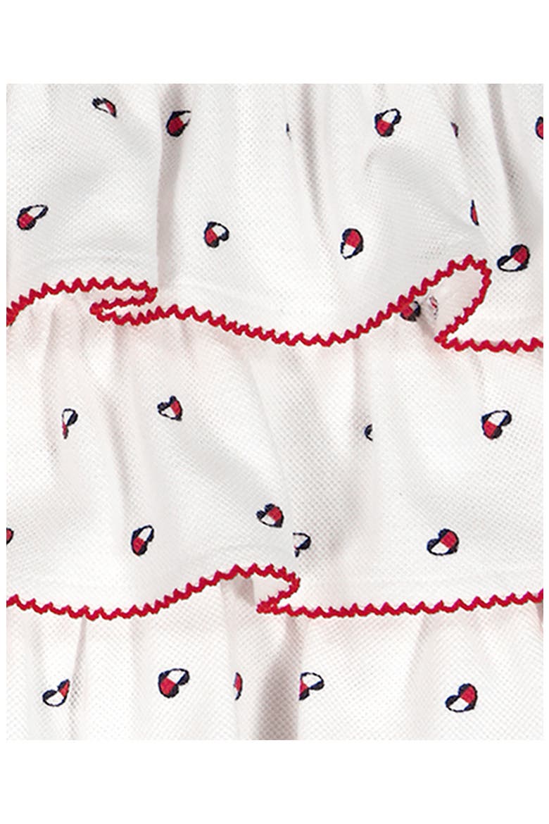 Tommy Heart Logo Bubble Bodysuit & Headband Set, Alternate, color, WHITE