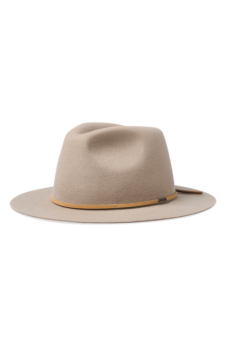 Brixton Wesley Wool Felt Fedora, Main, color, 