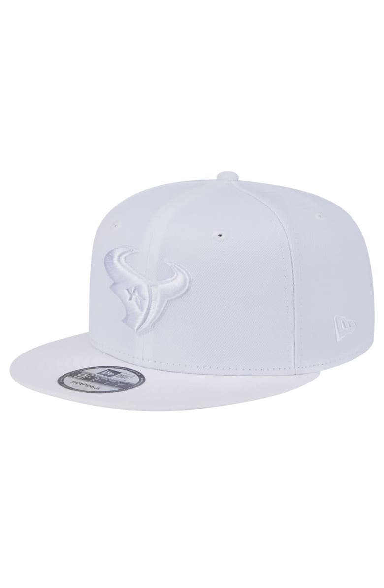 New Era Men's New Era Houston Texans Main White on White 9FIFTY Snapback Hat, Main, color, White