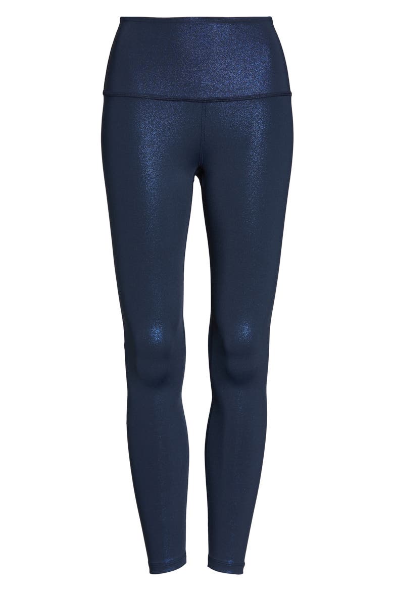 Twinkle High Waist 7/8 Leggings, Alternate, color, NOCTURNAL NAVY SHINY