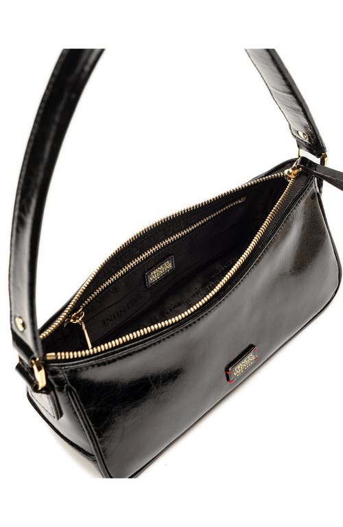 Frances Valentine Mia Leather Shoulder Bag In Black