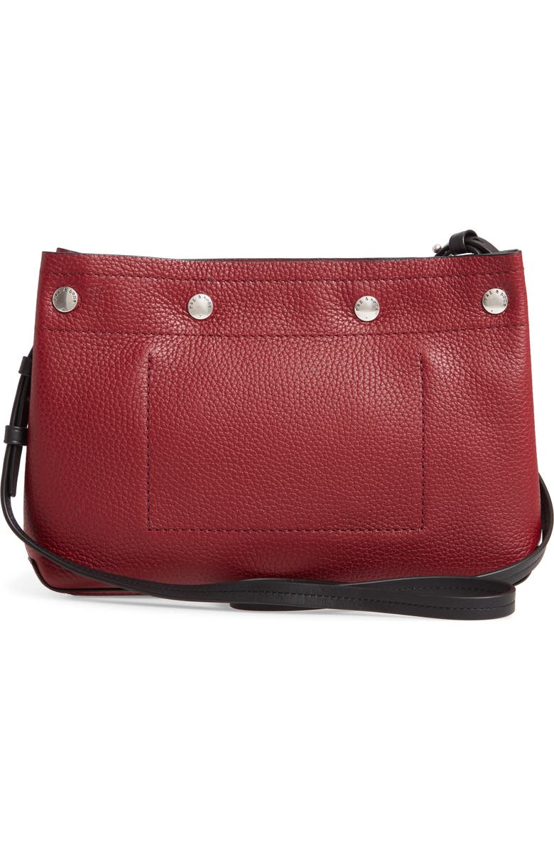 rag & bone Compass Leather Crossbody Bag, Alternate, color, Biking Red