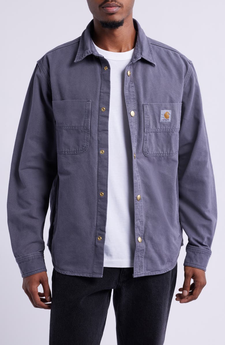 Carhartt Work In Progress Conro Cotton Canvas Shirt Jacket, Main, color, 