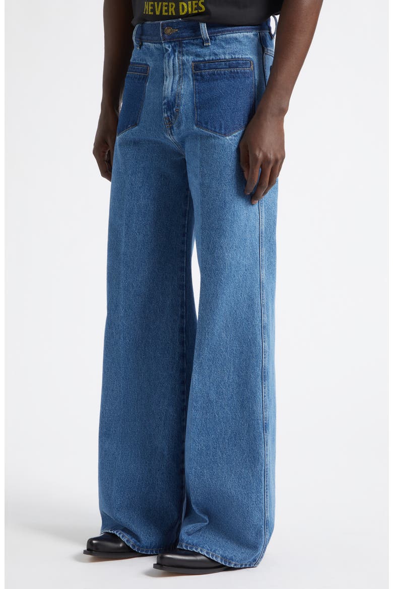 Nocturnal Flare Leg Jeans, Alternate, color, 70S BLUE