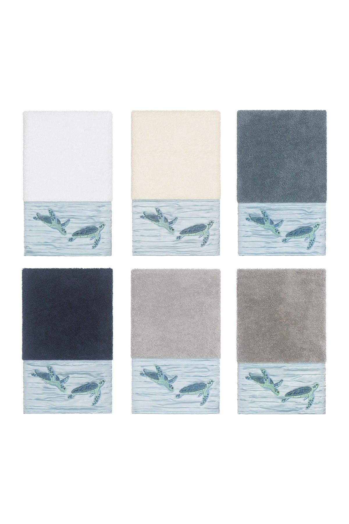 Linum Home Textiles Mia Embellished Hand Towel - Midnight Blue ...