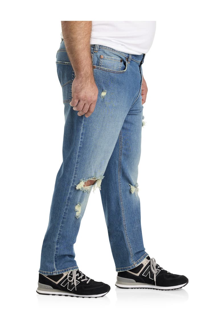 Big & Tall Ripped Tapered-Fit Jeans, Alternate, color, FADED OUT