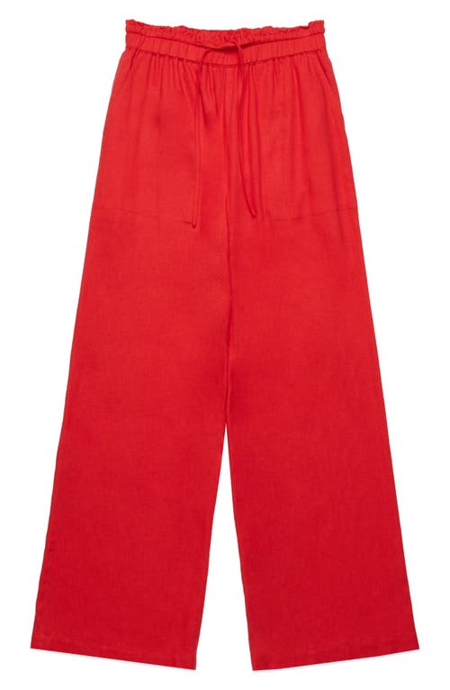 DELUC DELUC ROXA TIE WAIST WIDE LEG PANTS 