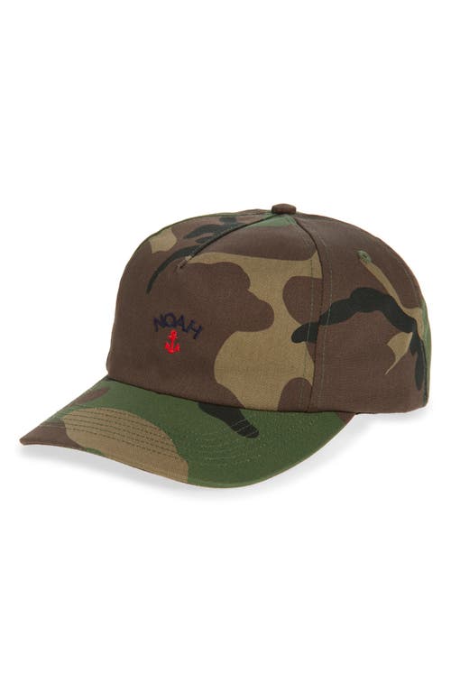Noah Anchor Logo-embroidered Camouflage-print Cotton-twill Baseball Cap In Camo