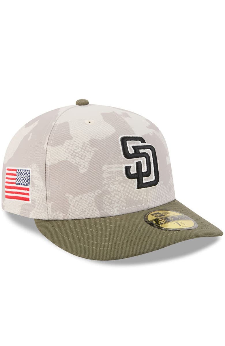 New Era Men's New Era Light Beige/Olive San Diego Padres 2025 Armed Forces Day 59FIFTY Fitted Hat, Alternate, color, Light Beige