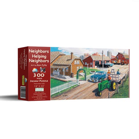 Neighbors Helping Neighbors 300 piece Jigsaw Puzzle for Adults